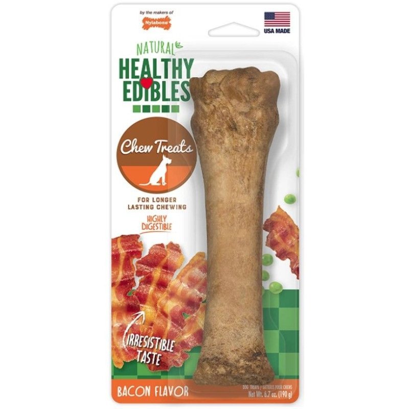 Nylabone Healthy Edibles Wholesome Dog Chews - Bacon Flavor - Souper (1 Pack) Nylabone Healthy Edibles Wholesome Dog Chews - Bacon Flavor - Souper (1 Pack)