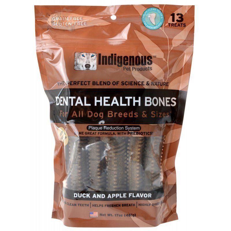Indigenous Dental Health Bones - Duck & Apple Flavor - 13 Count Indigenous Dental Health Bones - Duck & Apple Flavor - 13 Count