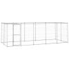 Outdoor Dog Kennel Galvanized Steel with Roof 130.2 ftÂ¬â‰¤