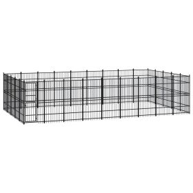 Outdoor Dog Kennel Steel 446.4 ftÂ¬â‰¤