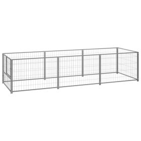 Dog Kennel Silver 32.3 ftÂ¬â‰¤ Steel