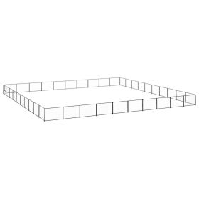 Dog Kennel Black 1076.4 ftÂ¬â‰¤ Steel