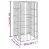Dog Playpen 4 Panels Black 19.7"x39.4" Powder-coated Steel