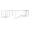 Outdoor Dog Kennel Galvanized Steel with Roof 182.3 ftÂ¬â‰¤
